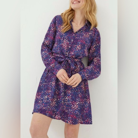 NWT - Fat Face Women's Charlie Layered Spot Shirt Dress - US 12/L - Picture 2 of 14